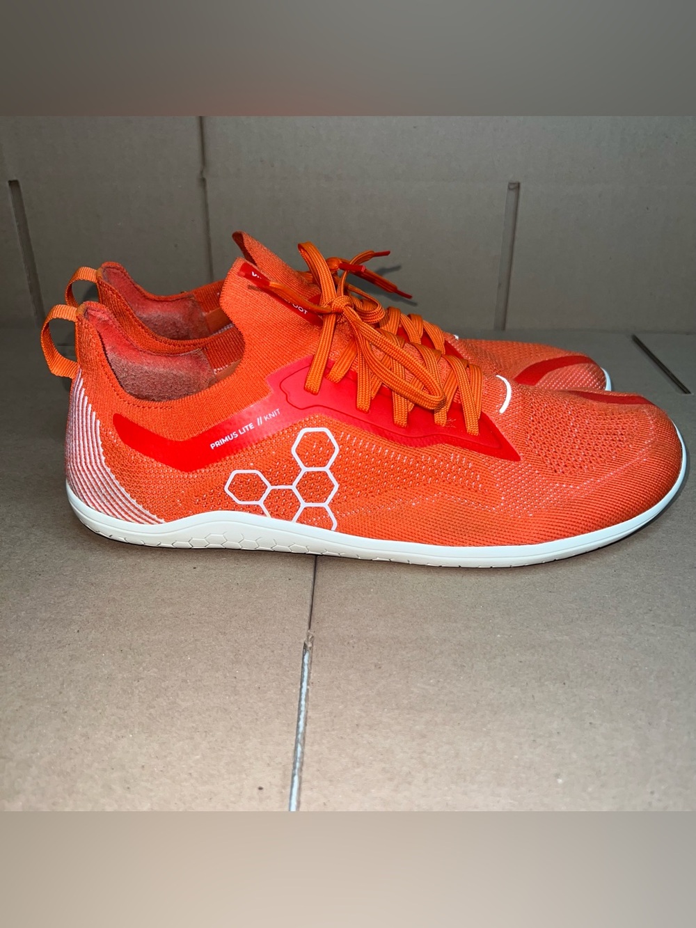 Vivobarefoot Primus Lite Knit Shoes Mens EU 43 Orange Training Minimalist